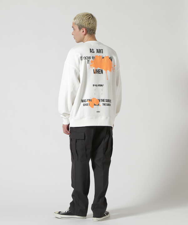 A4A/エーフォーエー/PAINT SWEAT CREWNECK プリントスウェットクルーネック