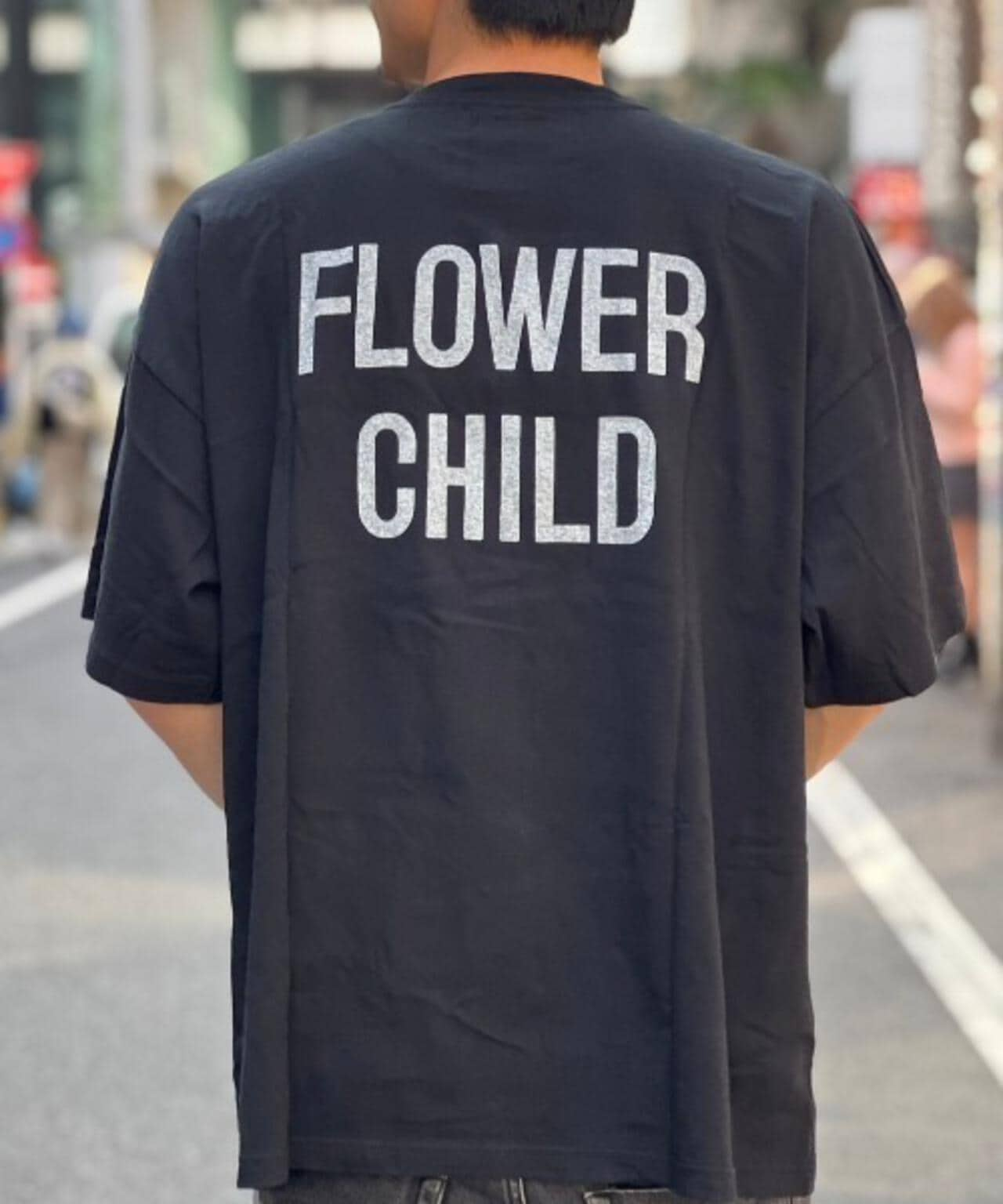 REMI RELIEF / 別注LW加工 20/-天竺BIGサイズ FLOWER CHILD