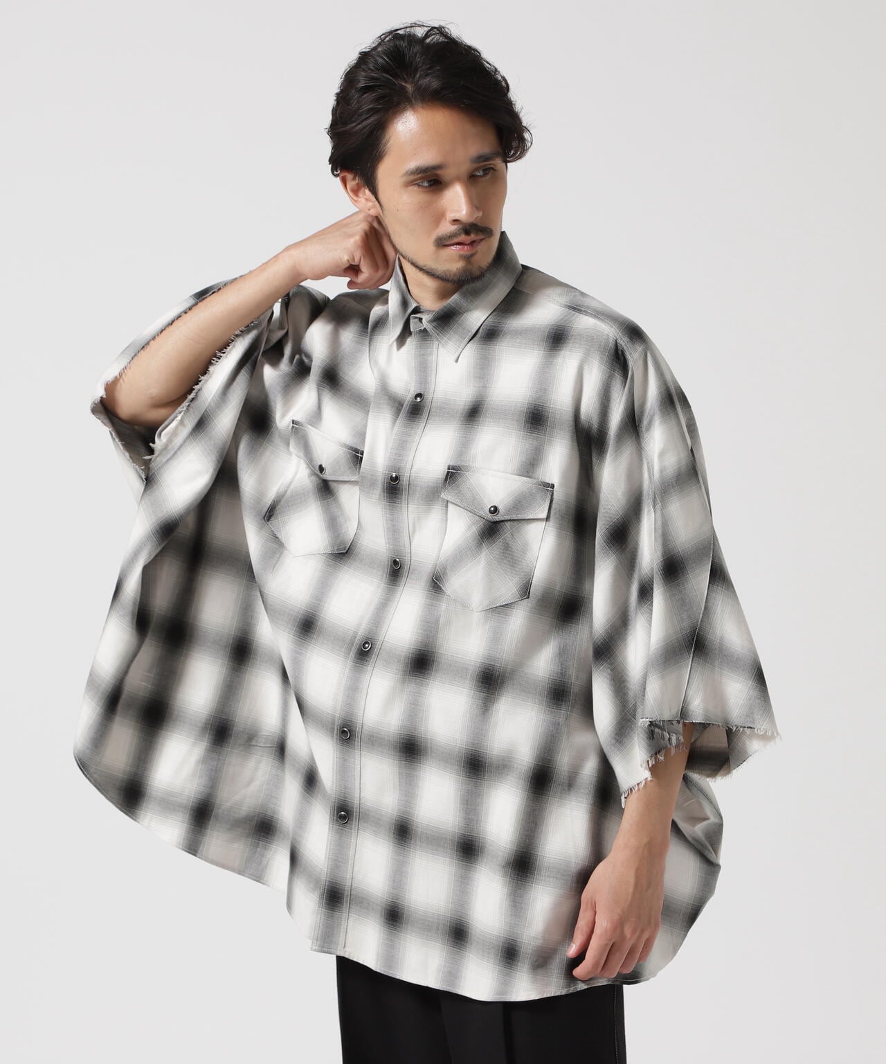 MINEDENIM（マインデニム）Ombre Check Square Big Western SH | B'2nd ...