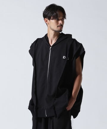 DISCOVERED(ディスカバード) 別注DOCKING NO SLEEVE HOODIE