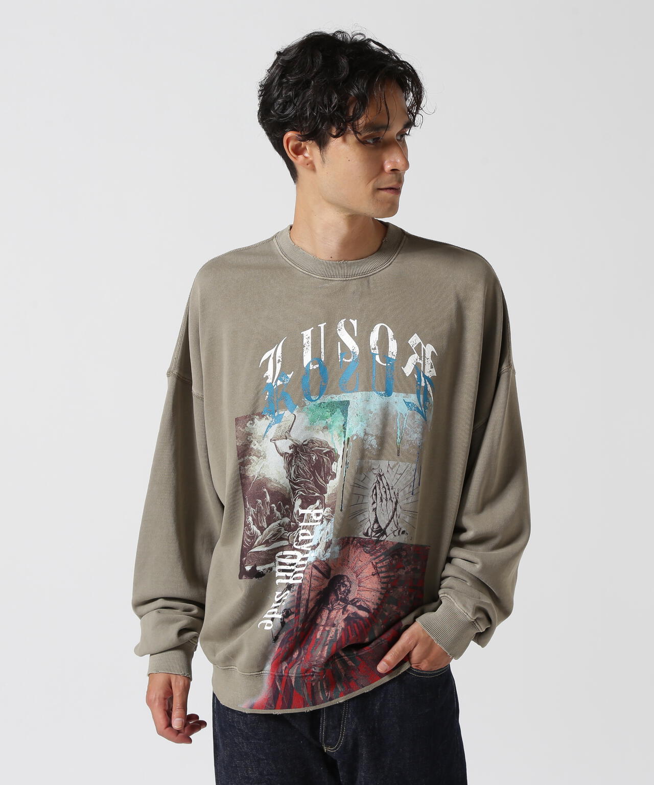 LUSOR（ルーソル）PIGMENT SWEAT OUTSIDE ピグメントスウェット アウトサイド