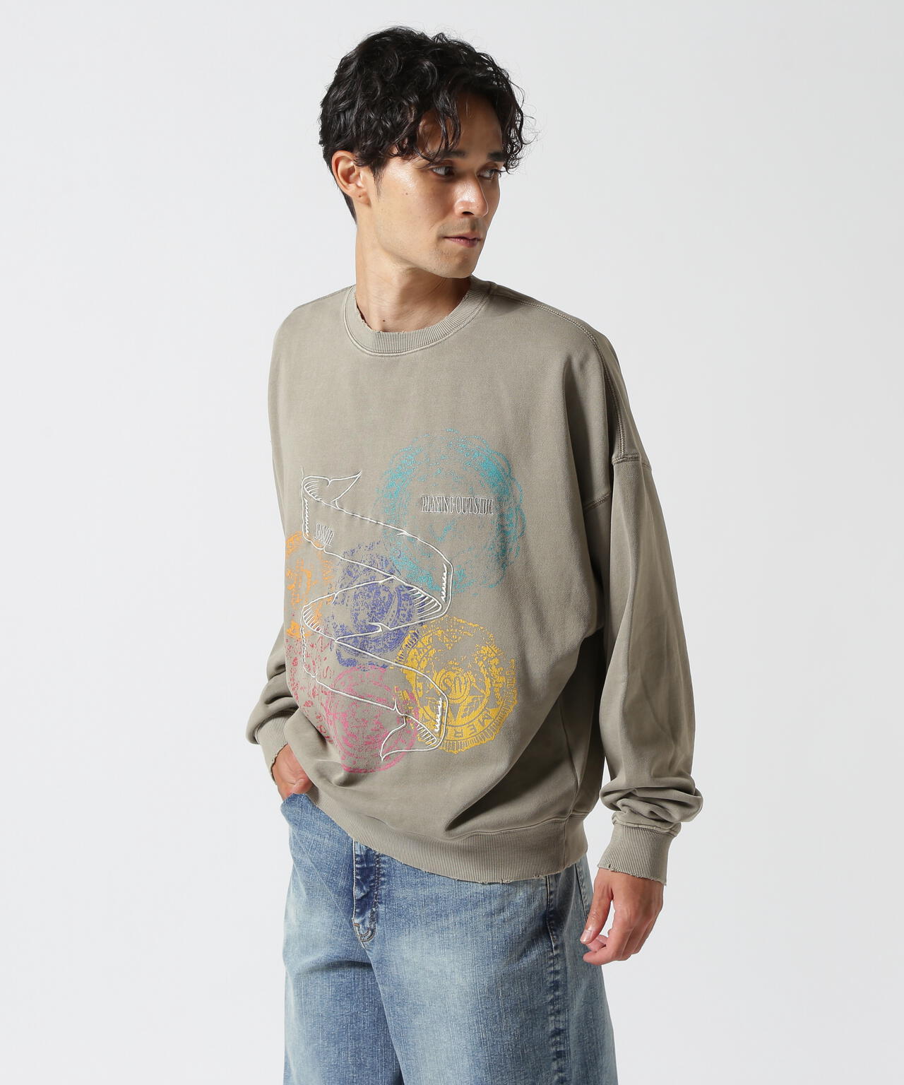 LUSOR（ルーソル）PIGMENT SWEAT STAMP ピグメントスウェット スタンプ