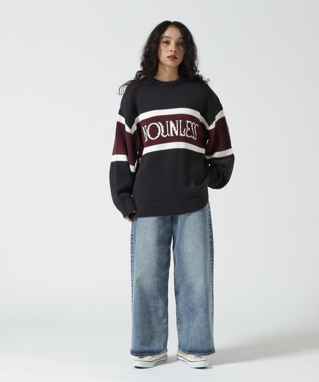 NOUNLESS（ナウンレス）NOUNLESS CLASSIC LOGO KNIT | B