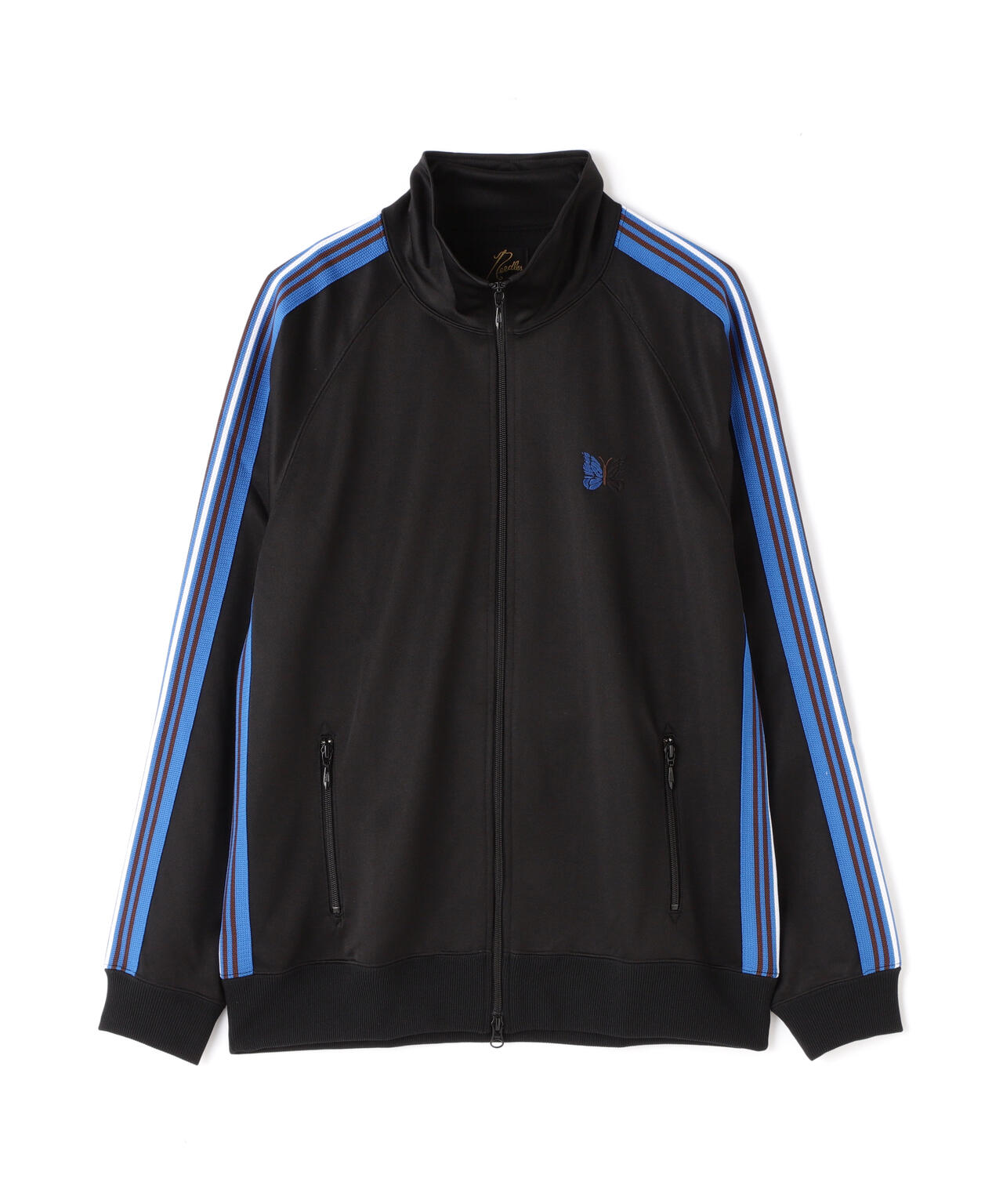 177cmですNeedles  別注 Track Jacket Poly Smooth B×W