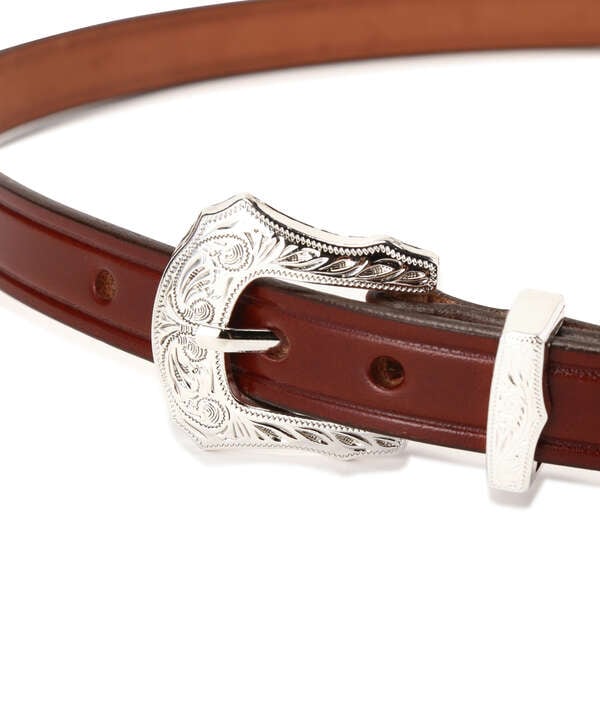 TORY LEATHER(トリーレザー) 3/4 inch 3-Piece Silver Buckle Set Belt