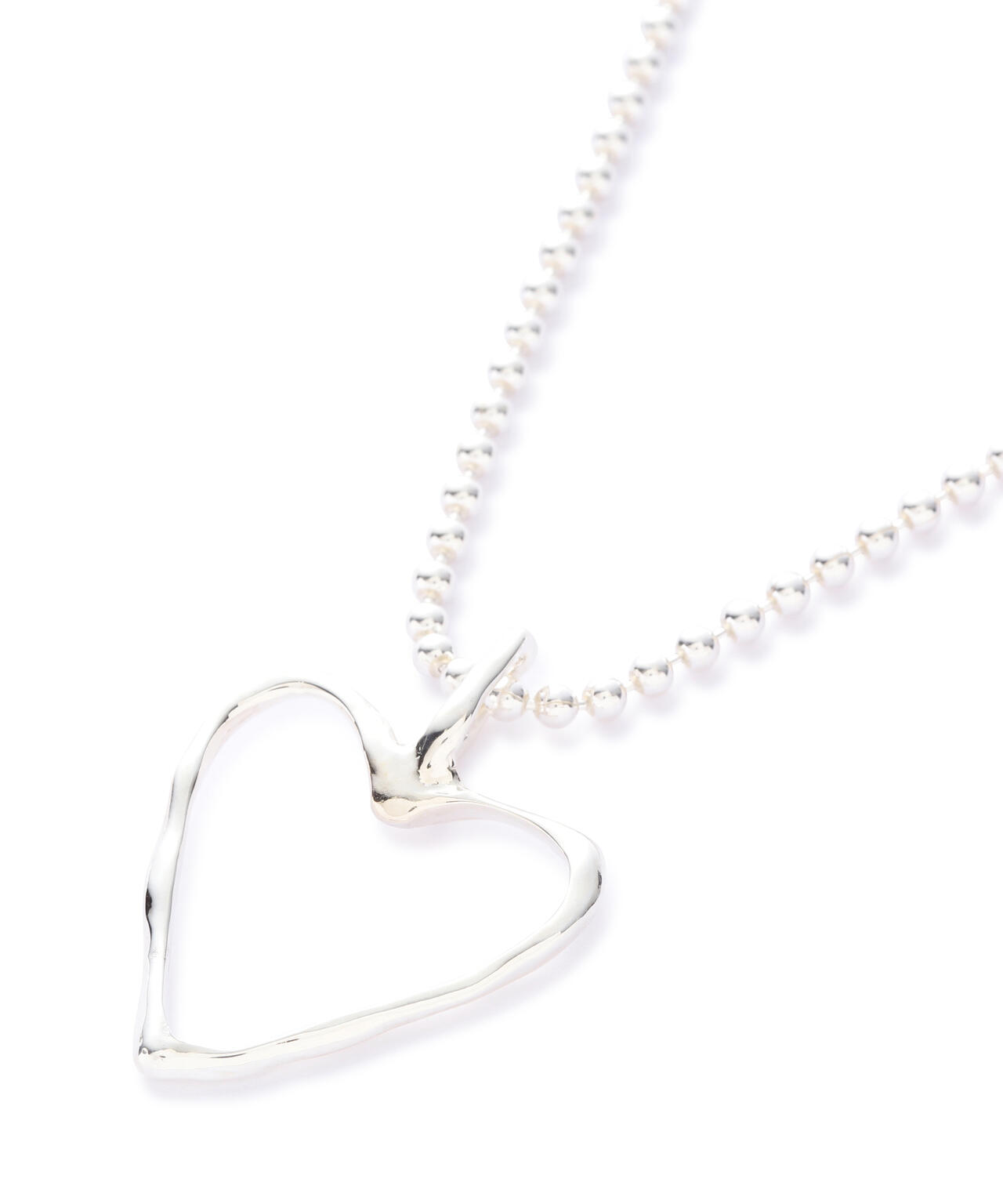 Necklace_Heart charm _silver_B003 | MAISON D'PULSE
