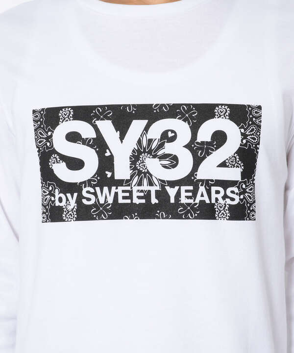 SY32 by SWEET YEARS /エスワイサーティトゥバイ スィートイヤーズ/PAISLEY BOX LOGO L/S TEE