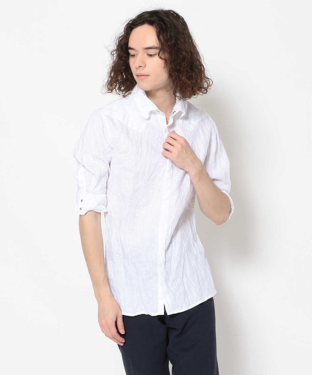 FranCisT_MOR.K.S./フランシスト モークス/WASHED LINEN H/S SHIRT ...