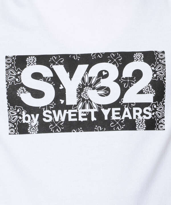 SY32 by SWEET YEARS /エスワイサーティトゥ バイ スィートイヤーズ/PAISLEY BOX LOGO TEE