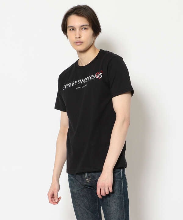 SY32 by SWEET YEARS /エスワイサーティトゥ バイ スィートイヤーズ/HEART SIDE LOGO TEE