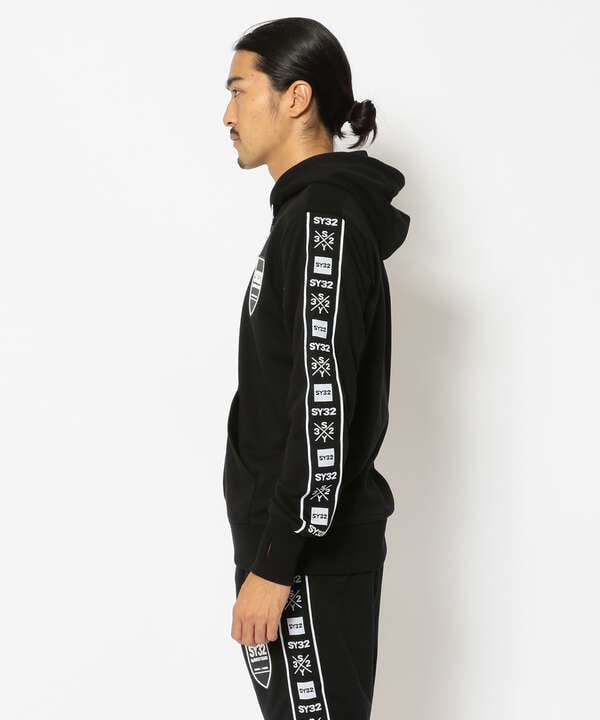 Adidas tape zip clearance hoodie