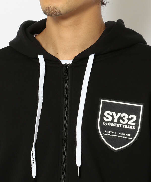 SY32 by SWEET YEARS /エスワイサーティトゥ バイ スィートイヤーズ/LINE TAPE ZIP HOODIE