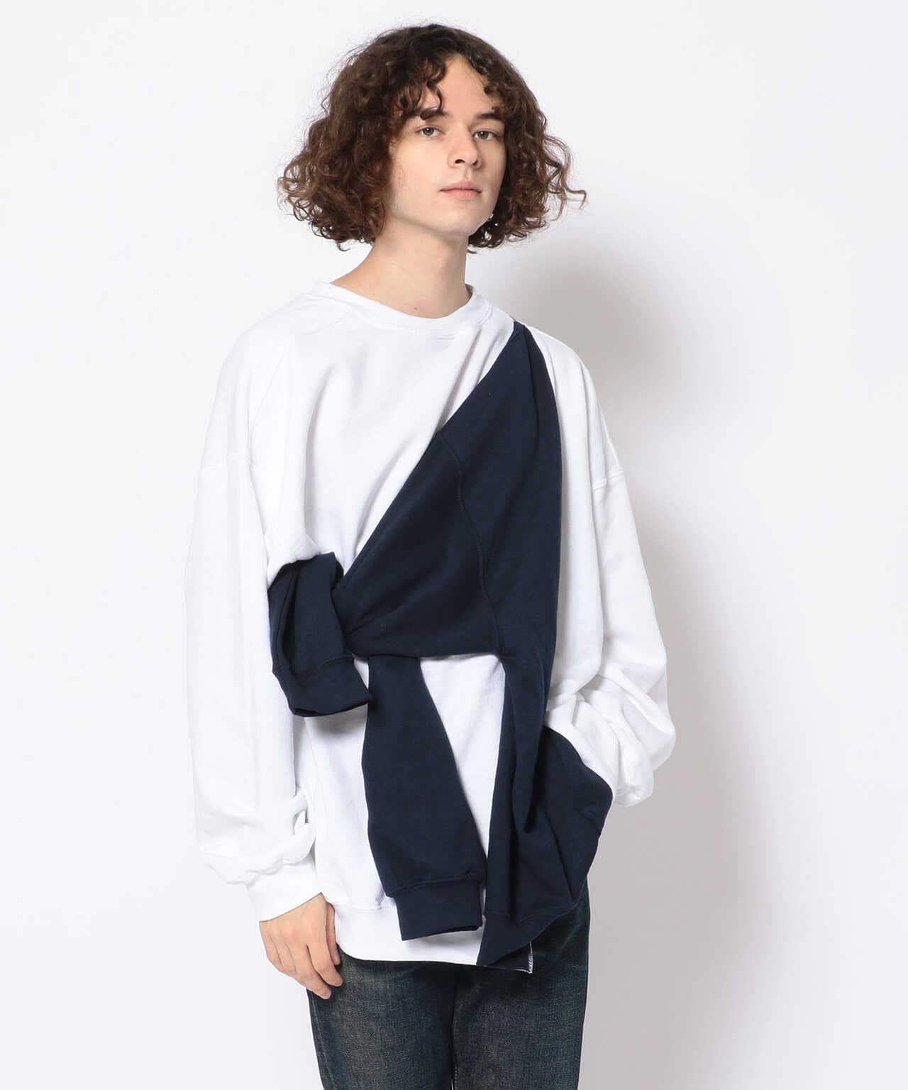 別注】RequaL≡/リコール/Wレイヤードフーディー(NAVYxWHT) | ROYAL