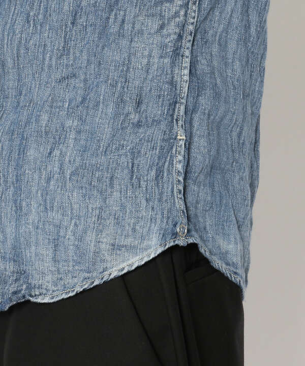 FranCisT_MOR.K.S./フランシストモークス/VINTAGE WASHED DENIM LINEN HOOK SHIRT