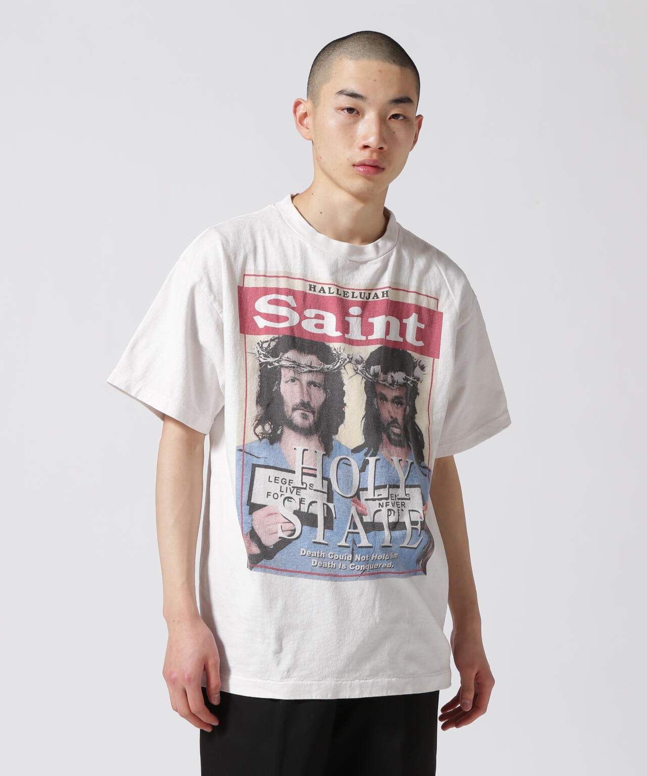 SAINT MICHAEL/セント マイケル/SS TEE/HOLY STATE/WHITE | ROYAL