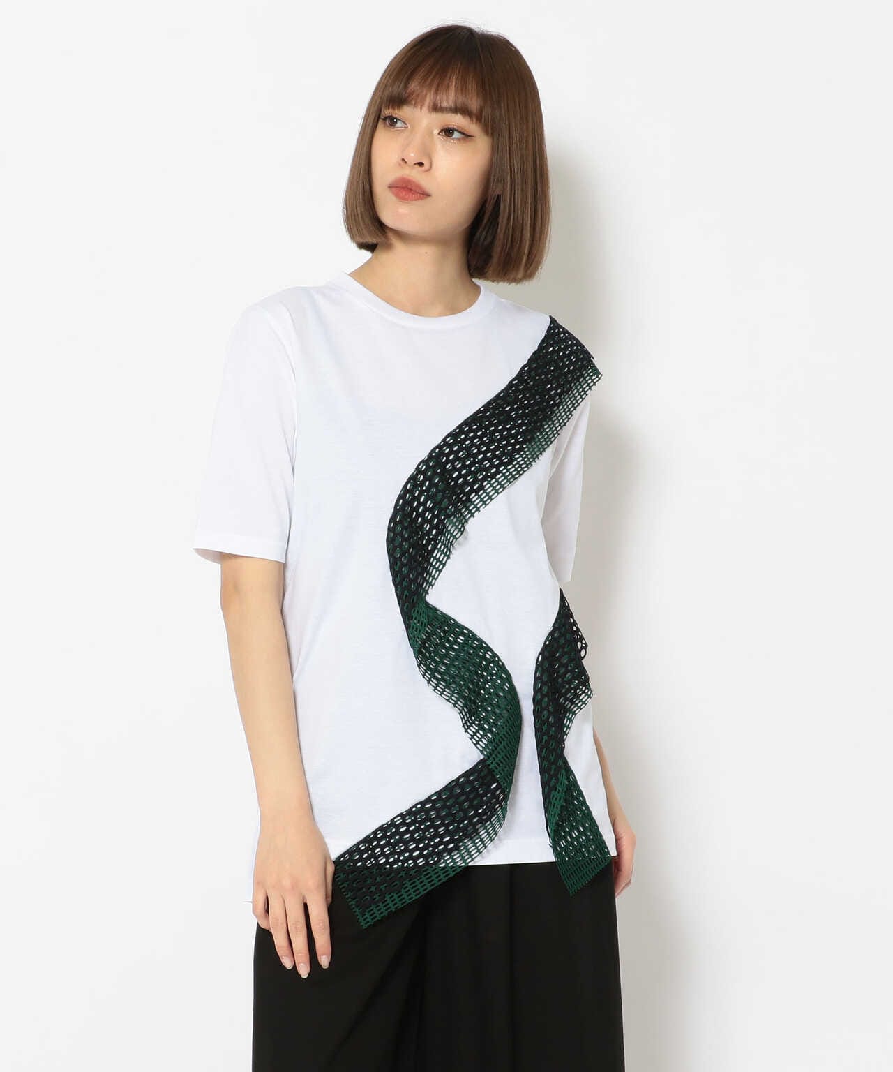 特価定番新品　UN3D. MESH BLOCK SHEER SH トップス