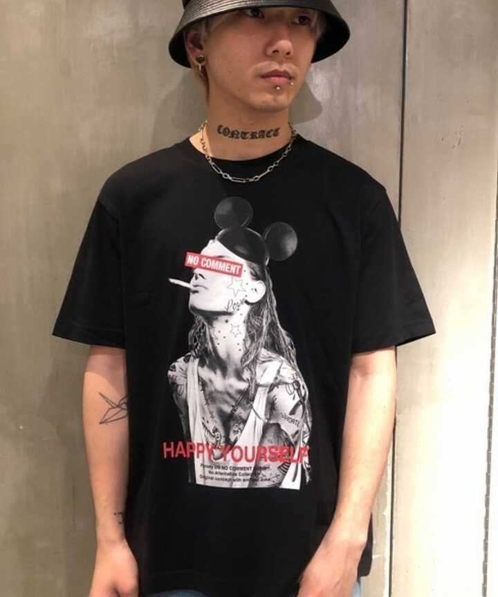 NO COMMENT PARIS /ノーコメントパリ/smoking girl ビッグTシャツ