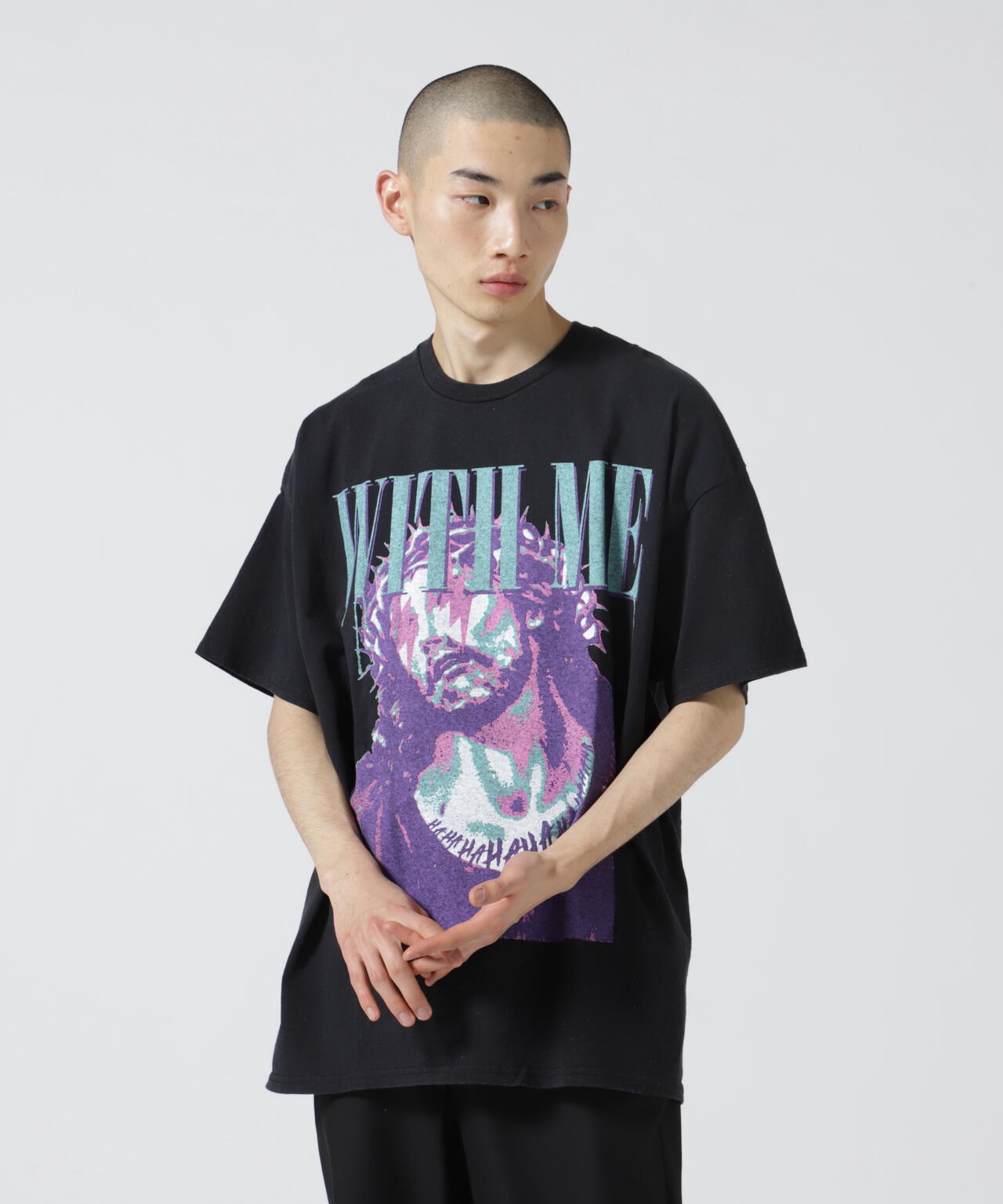 Tシャツ/カットソー(七分/長袖)タインダブルプッシュ　Tシャツ