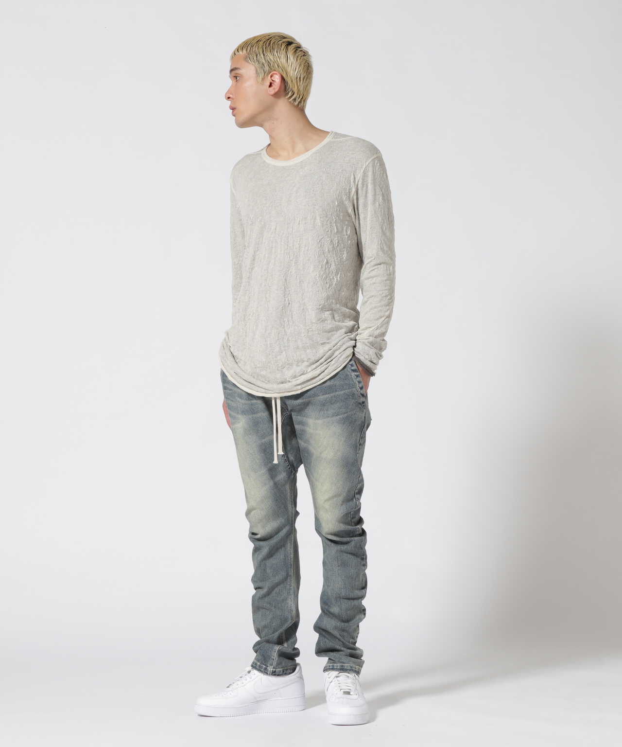 A.F ARTEFACT/エーエフ・アーティファクト/Strech Denim Sarouel Skinny/Blue