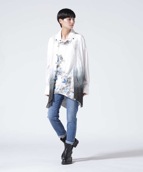 【別注】KMRii/ケムリ/GRADATION LAYERED SHIRT03