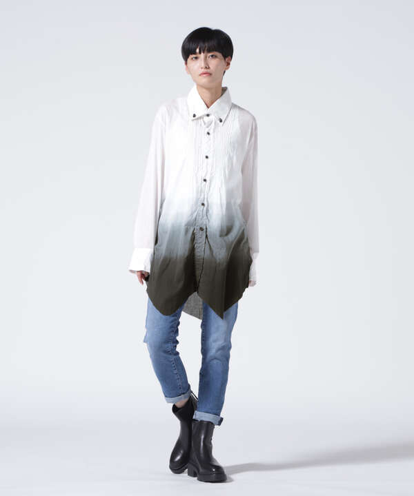 【別注】KMRii/ケムリ/GRADATION LAYERED SHIRT03