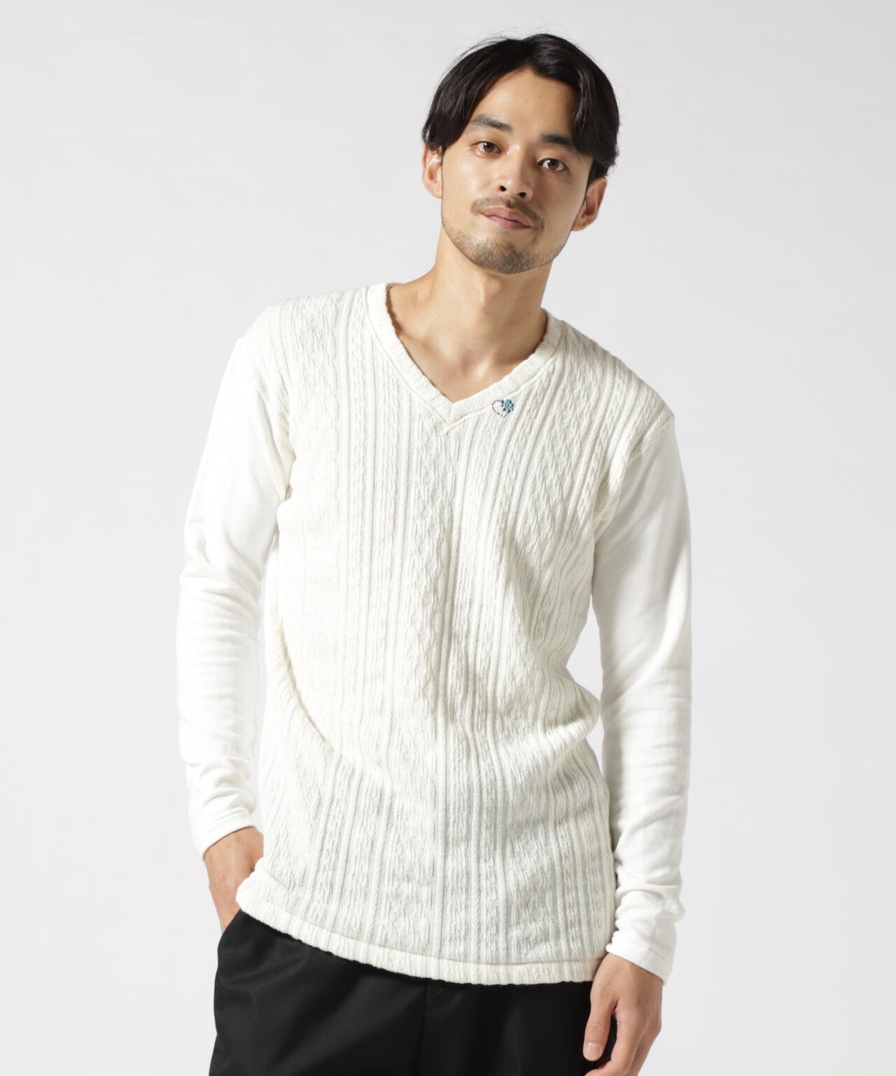 FranCisT_MOR.K.S. /フランシストモークス/ HITENTION CABLE KNIT V 