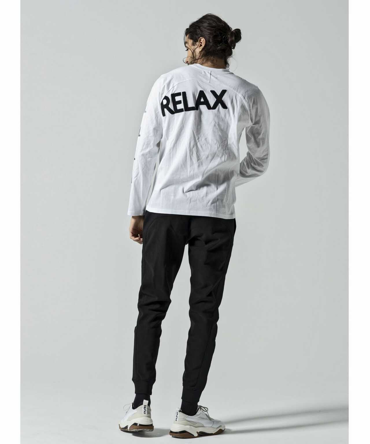 1PIU1UGUALE3 RELAX/別注 サガラ刺繍 ロングスリーブ Tシャツ