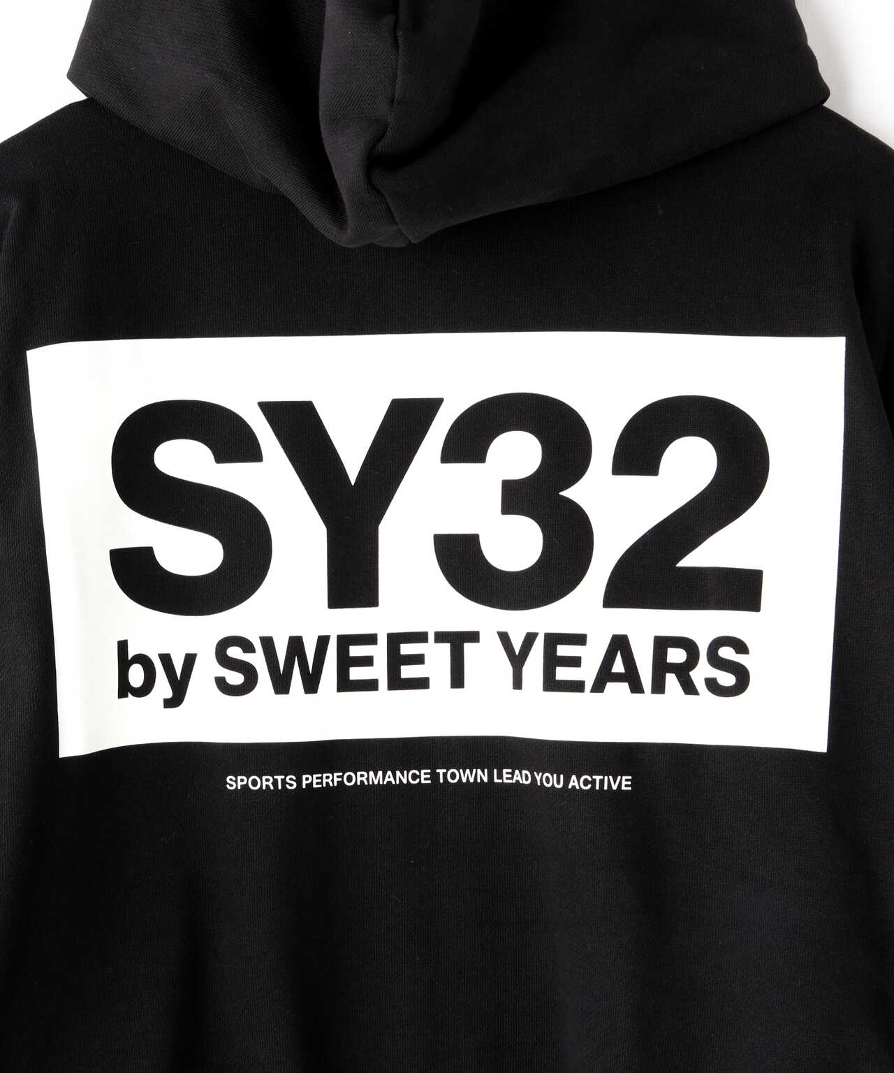 トップスSY32 by SWEET YEARS ワッペン ボックスロゴ プルパーカー w