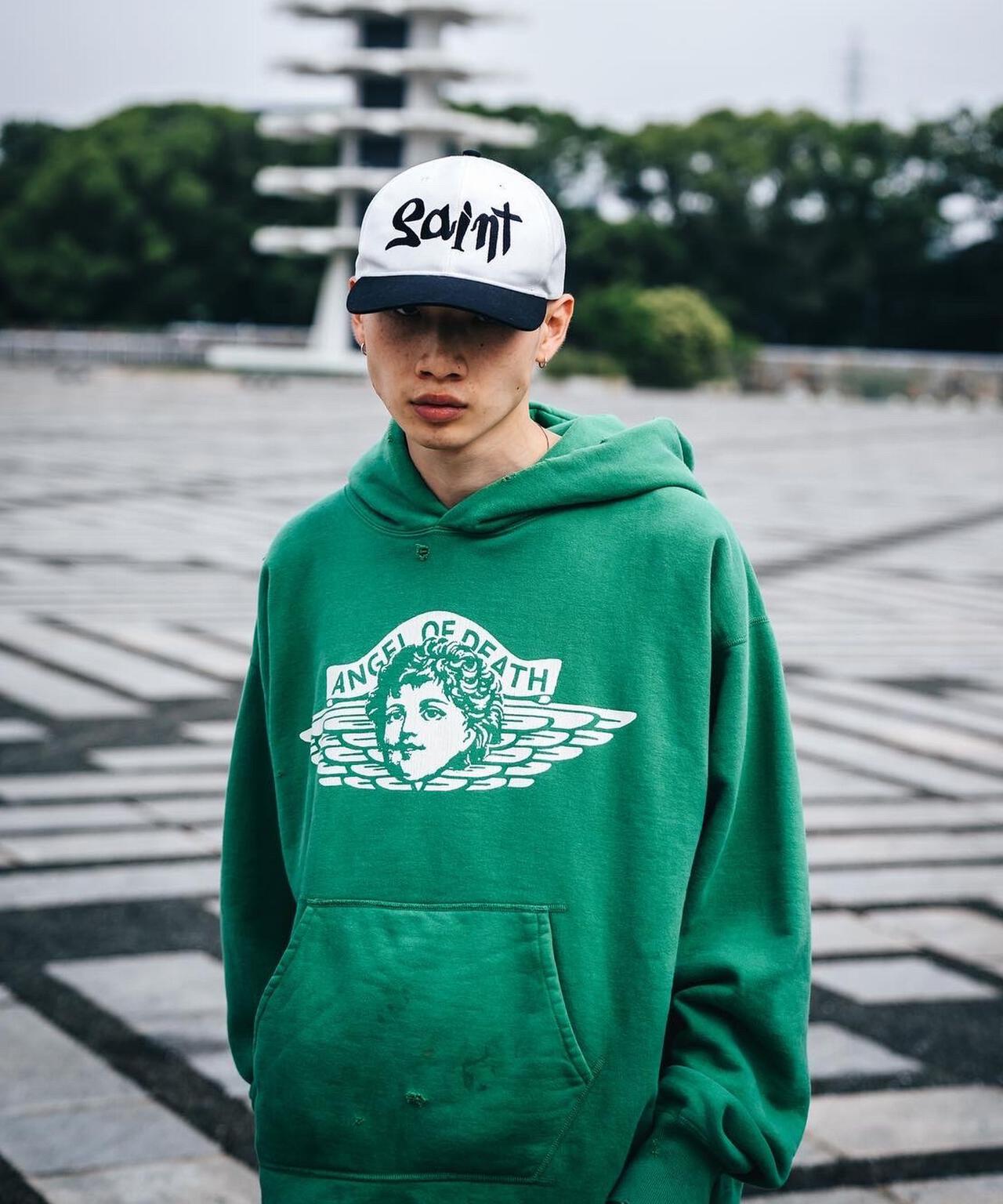 Saint mxxxxxx セントマイケル Angel hoodie | labiela.com