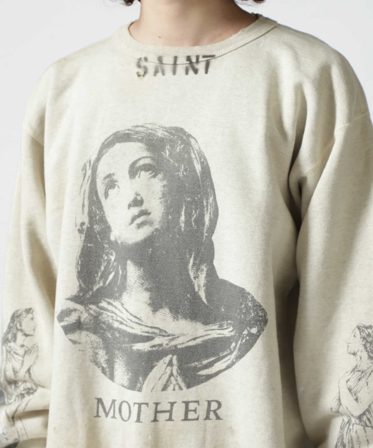 公式商品 SAINT MICHAEL CREW SWEAT MOTHER」マザースウェット