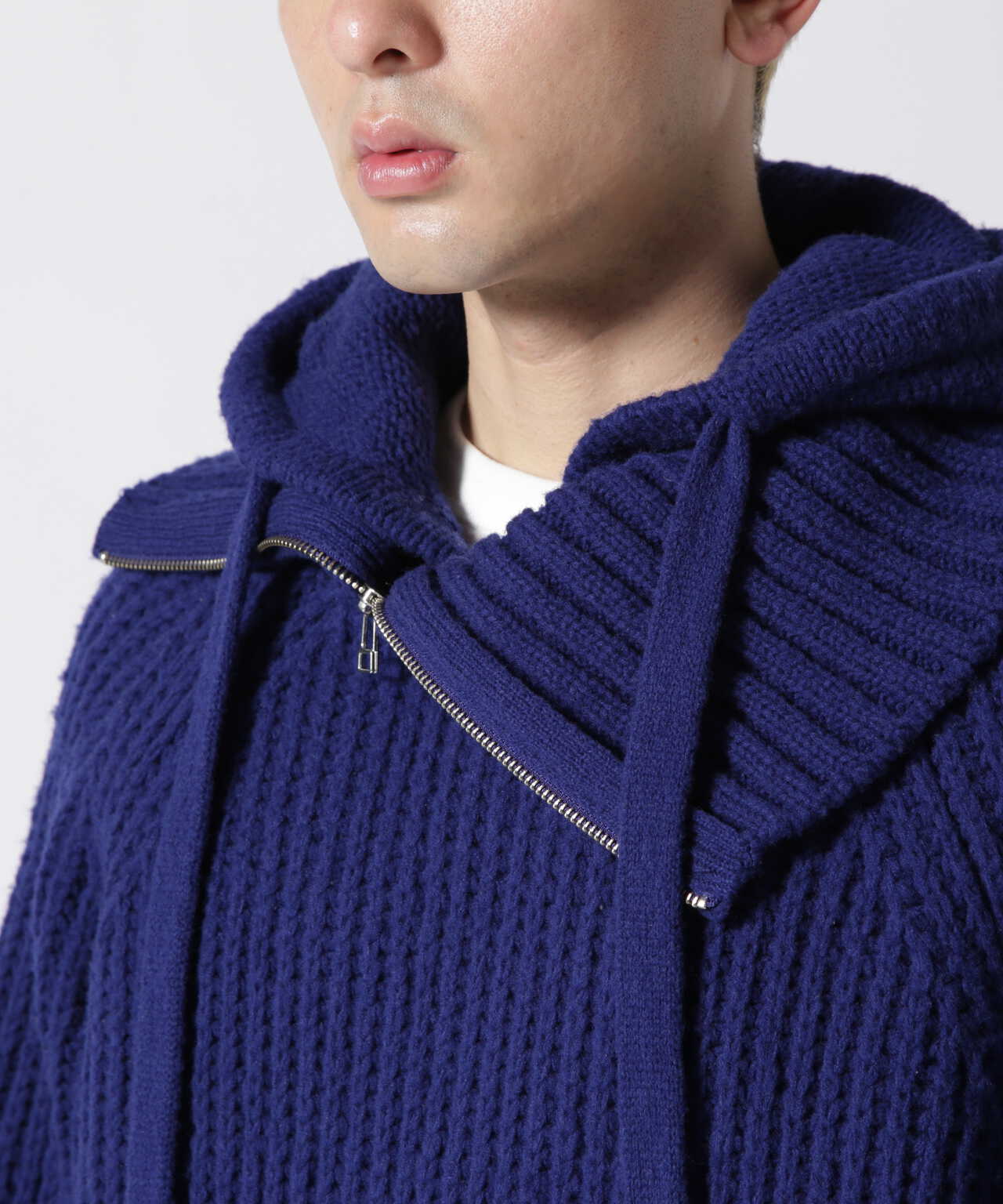 BED J.W. FORD / ベッドフォード/Turtleneck Hooded Knit | ROYAL