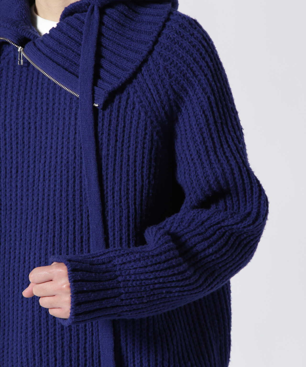 BED J.W. FORD / ベッドフォード/Turtleneck Hooded Knit | ROYAL