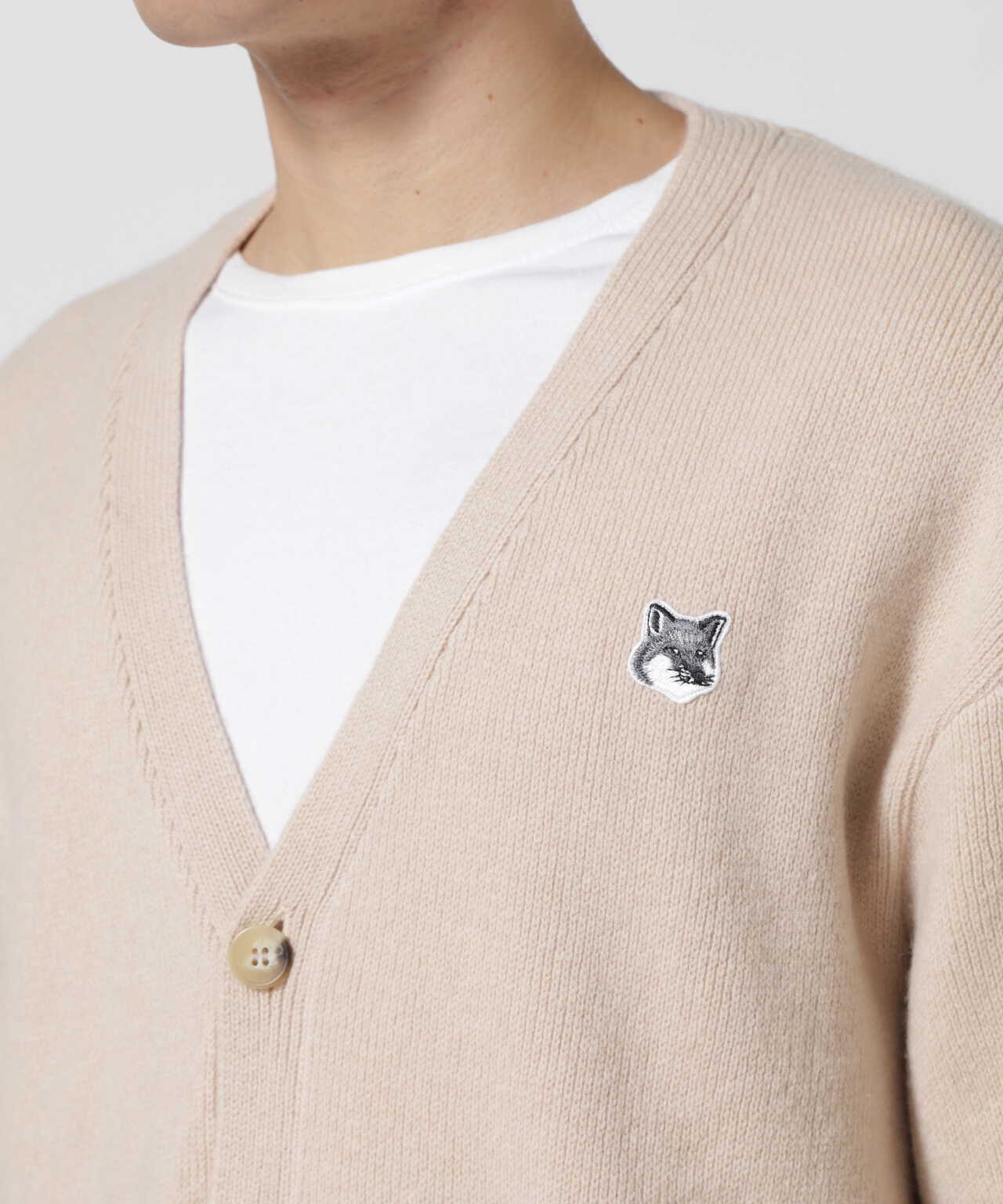 MAISON KITSUNE/メゾン キツネ/フォックスヘッド パッチ クラシック カーディガン | ROYAL FLASH ( ロイヤルフラッシュ  ) | US ONLINE STORE（US オンラインストア）