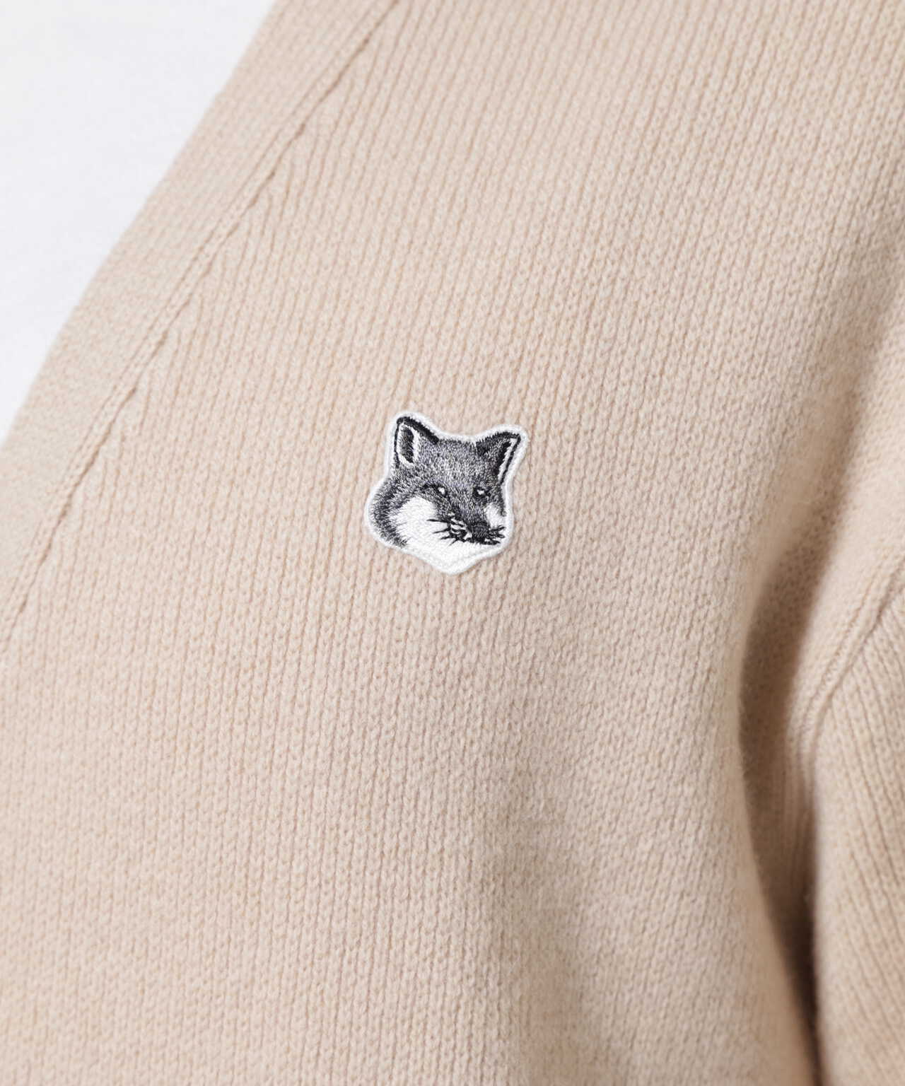 MAISON KITSUNE トリコロールフォックスパッチ カーディガン+select