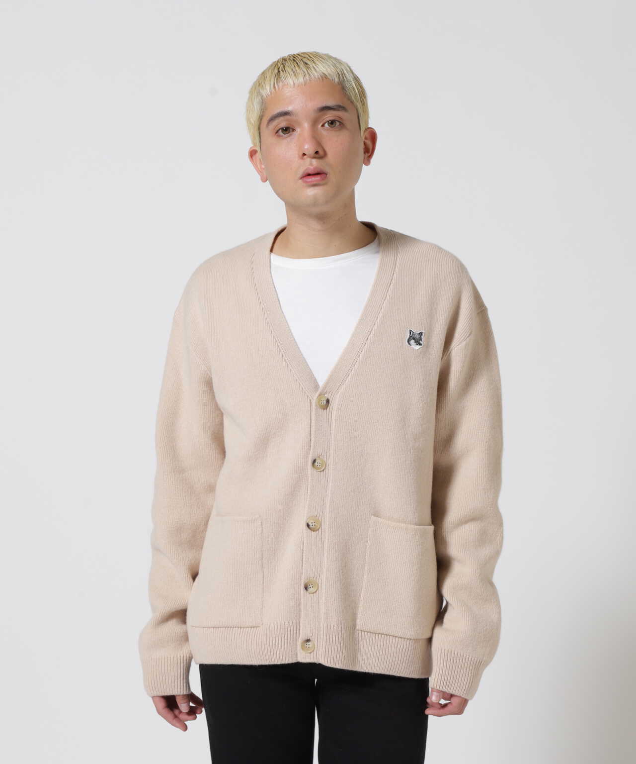 MAISON KITSUNE メゾンキツネ ベージュ カーディガン | labiela.com