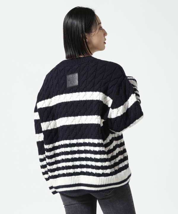 MAISON KITSUNE/メゾン キツネ/STRIPEDCABLE PULLOVER