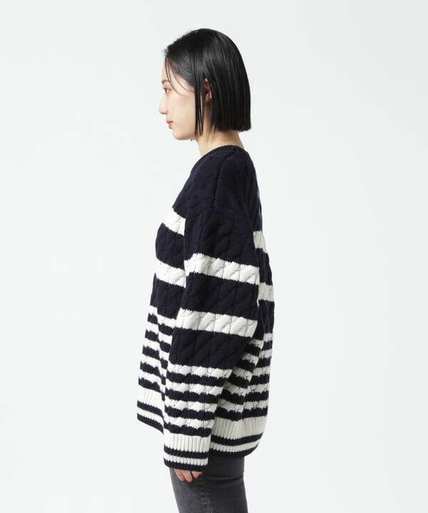 MAISON KITSUNE/メゾン キツネ/STRIPEDCABLE PULLOVER