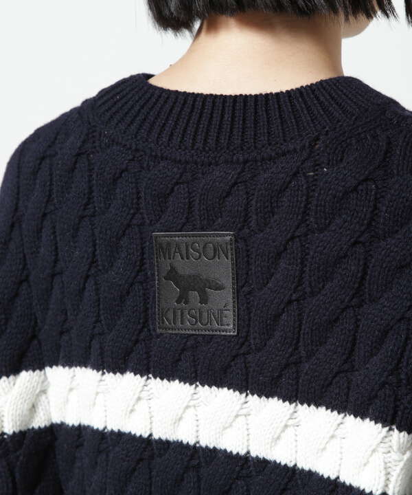 MAISON KITSUNE/メゾン キツネ/STRIPEDCABLE PULLOVER