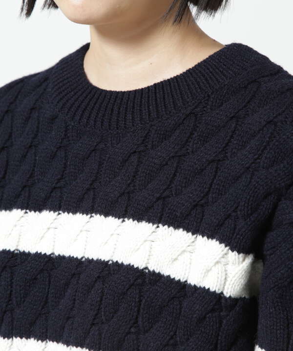 MAISON KITSUNE/メゾン キツネ/STRIPEDCABLE PULLOVER