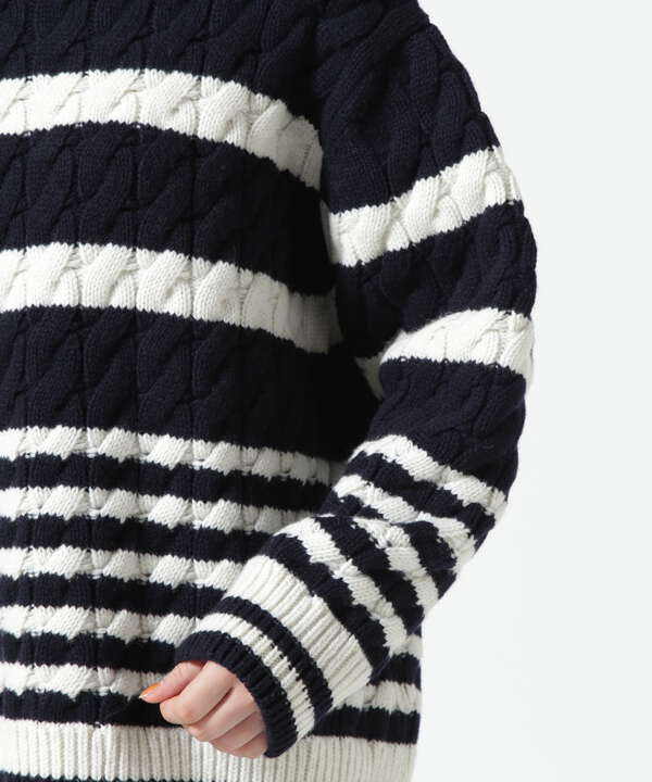 MAISON KITSUNE/メゾン キツネ/STRIPEDCABLE PULLOVER