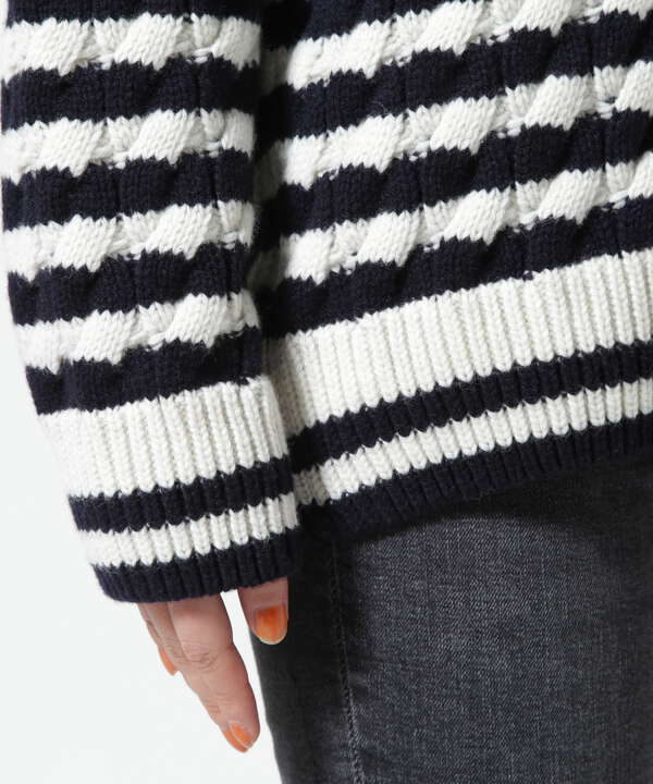 MAISON KITSUNE/メゾン キツネ/STRIPEDCABLE PULLOVER