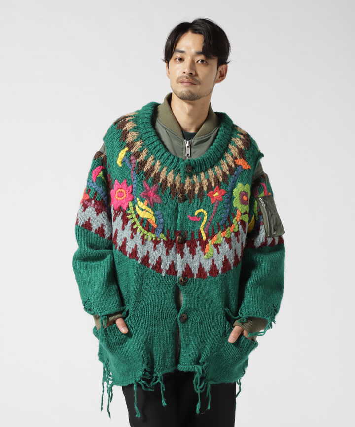 amok/アモク/KNIT DOCKING BLOUSON | ROYAL FLASH ( ロイヤル ...