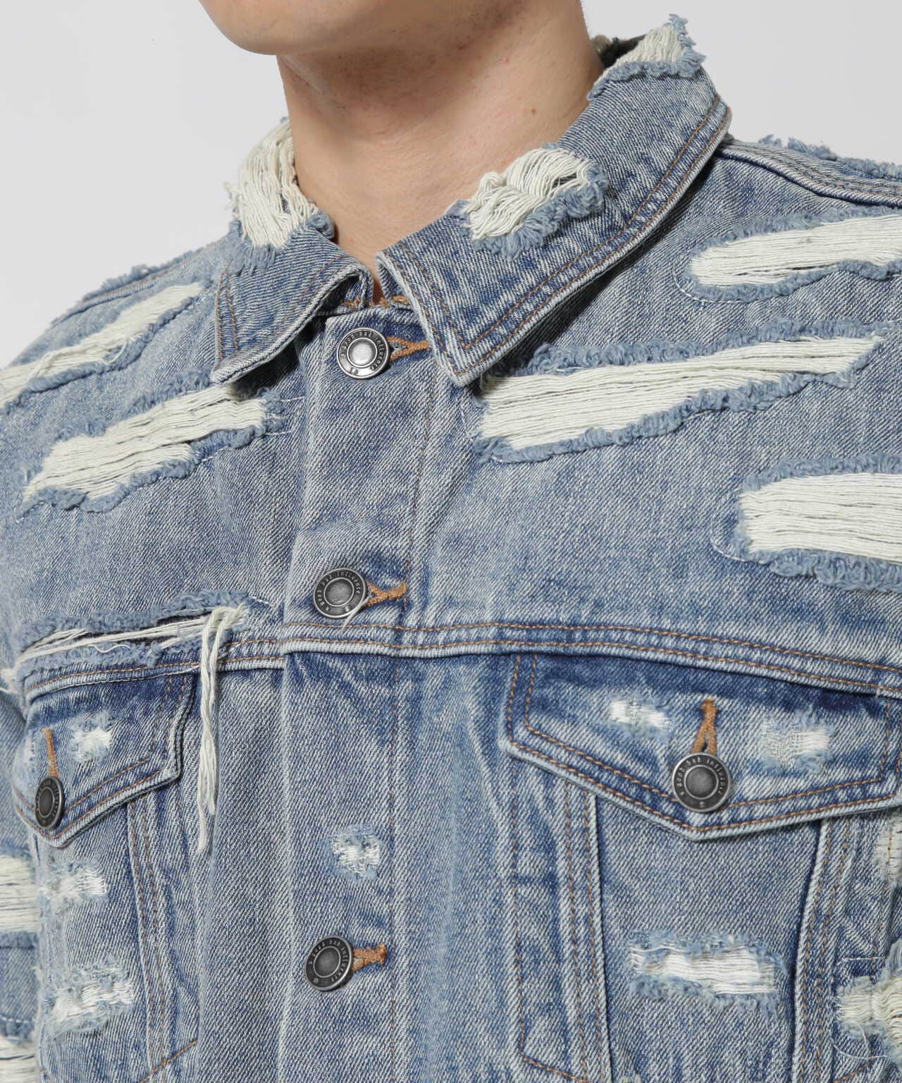 A GOOD BAD INFLUENCE/REPAIRED DENIM JACKET
