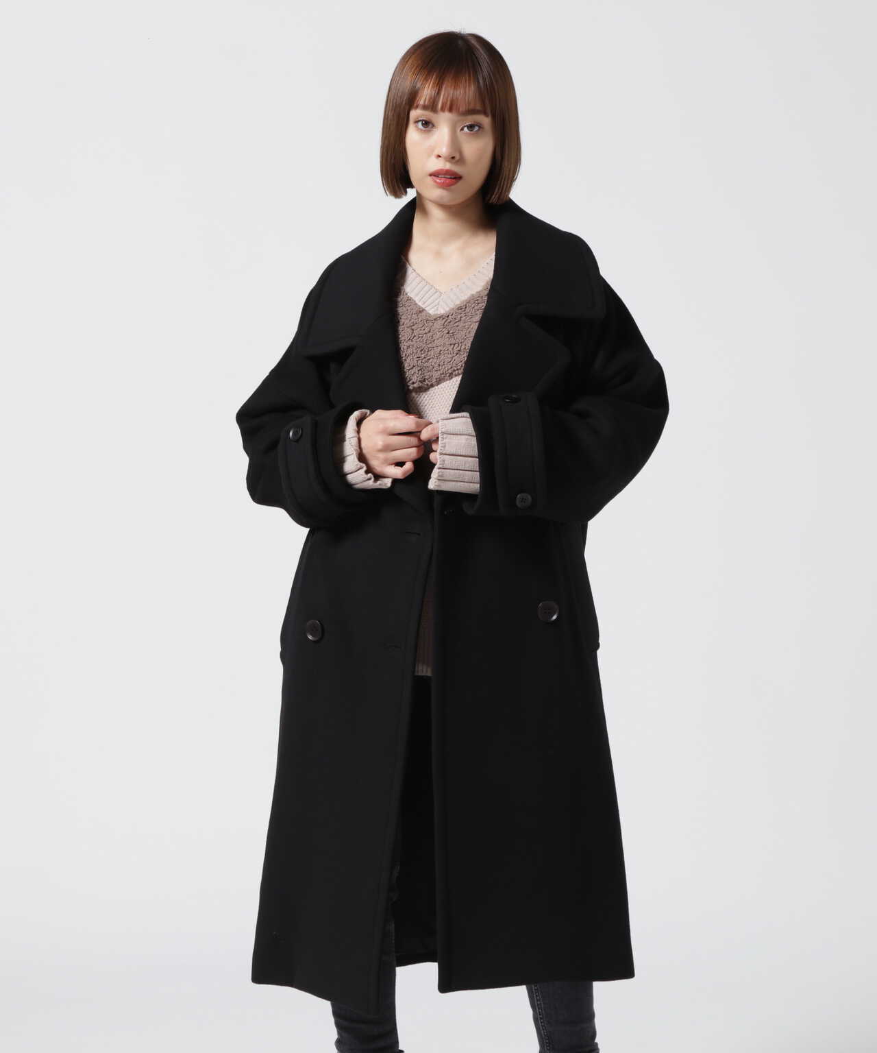 AULA AILA/アウラアイラ/BIG COLLAR MELTON COAT | ROYAL FLASH