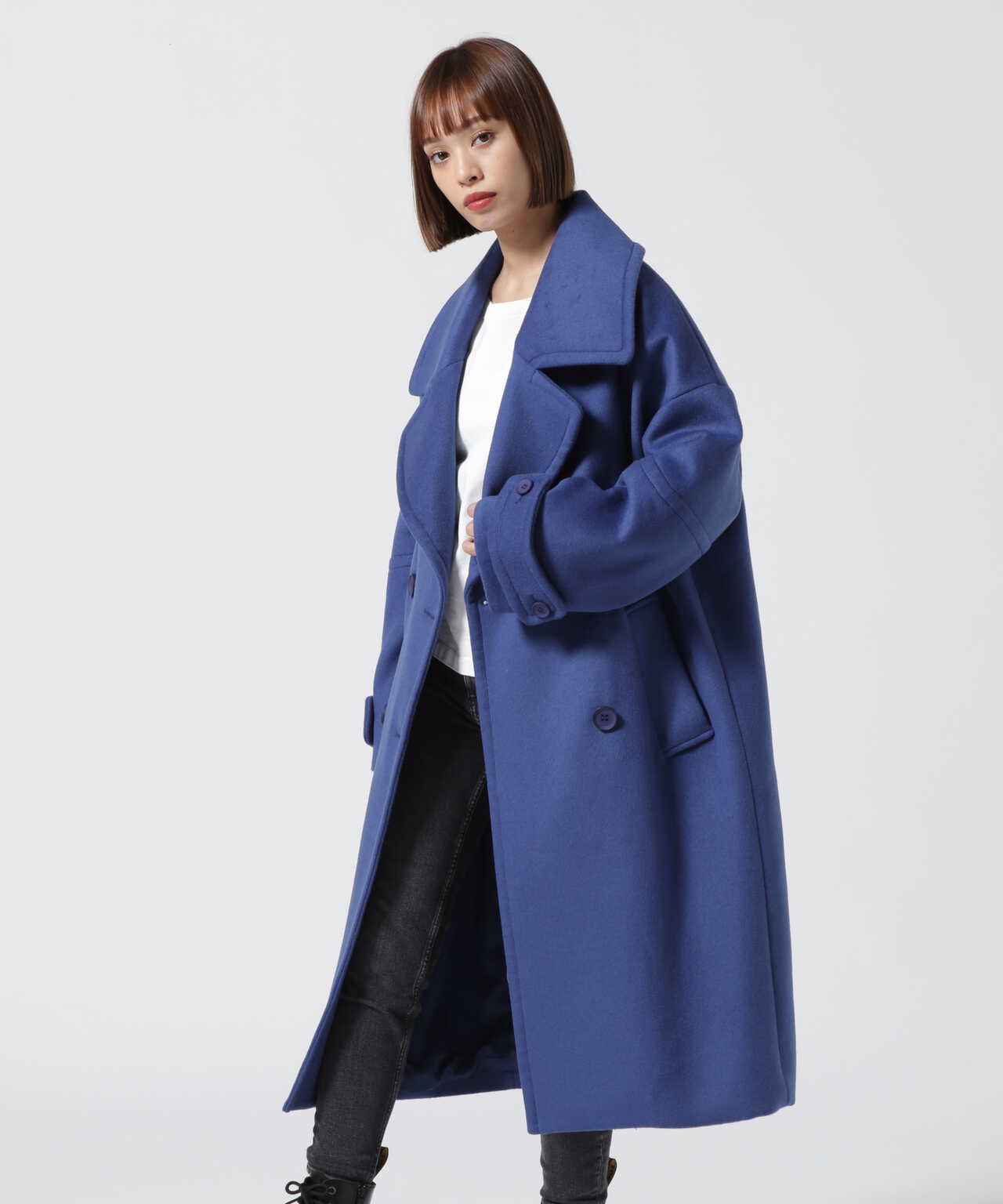 AULA AILA/アウラアイラ/BIG COLLAR MELTON COAT