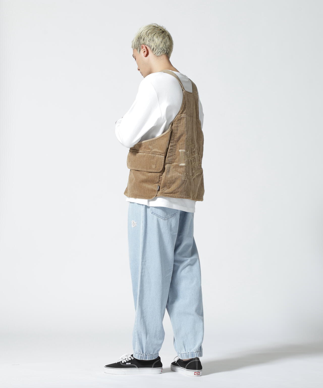 EXAMPLE/エグザンプル/EX MADE IN PEACE CORDUROY MULTI VEST | ROYAL