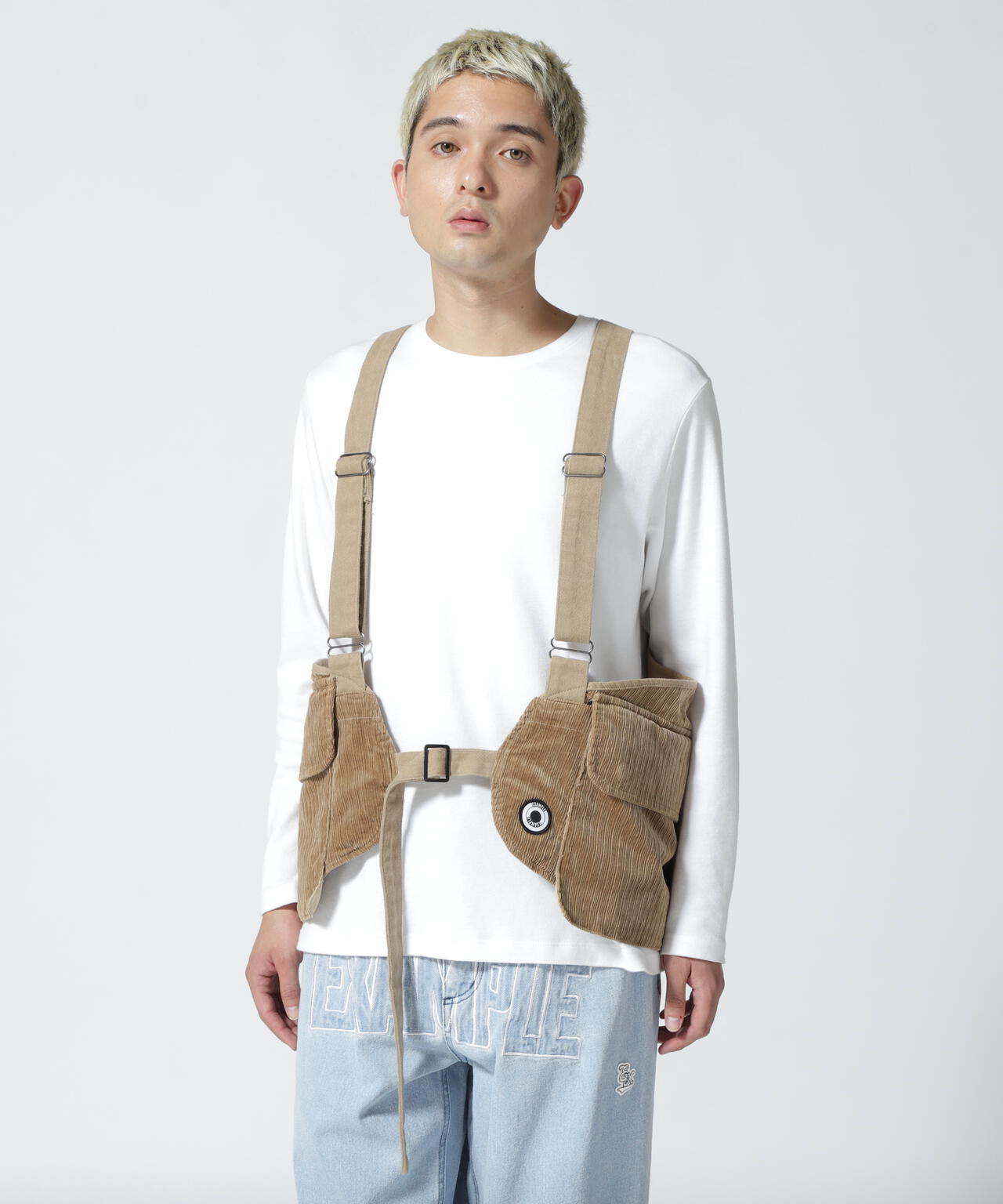 EXAMPLE/エグザンプル/EX MADE IN PEACE CORDUROY MULTI VEST | ROYAL