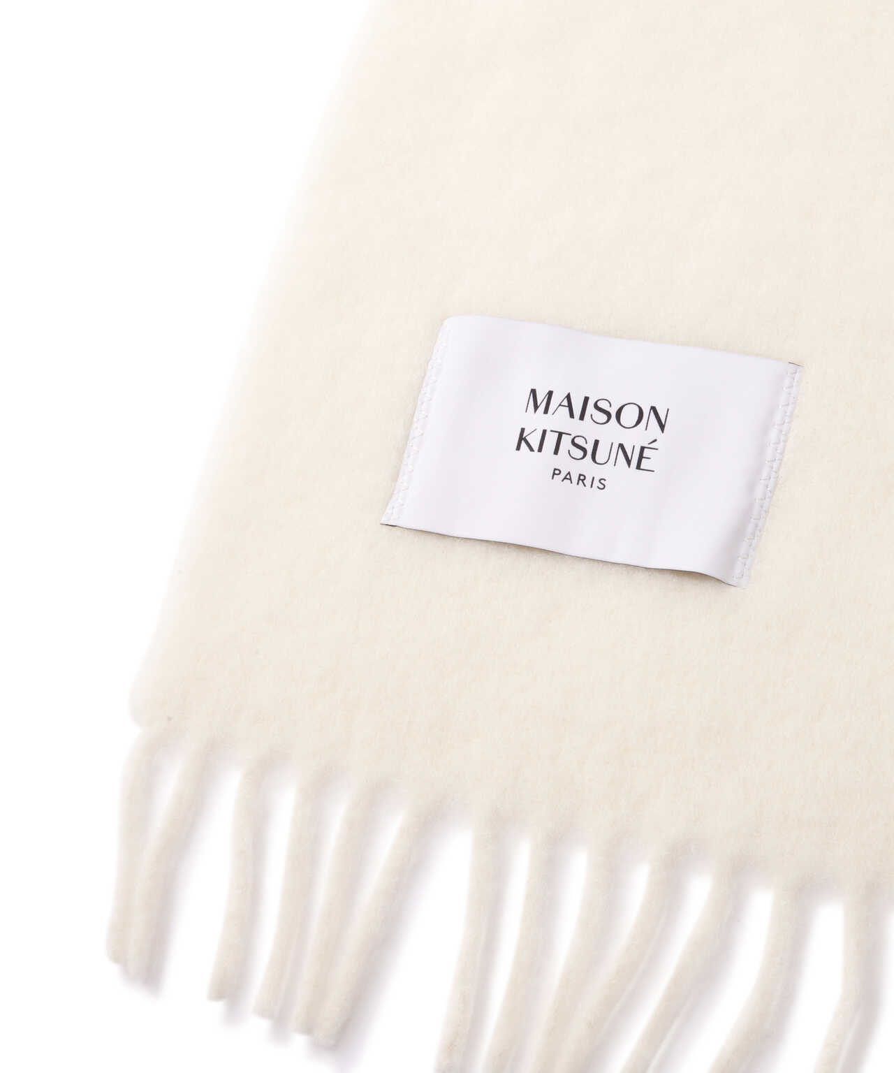 MAISON KITSUNE/メゾン キツネ/PLAIN FRINGED SCARF/プレーン フリンジ