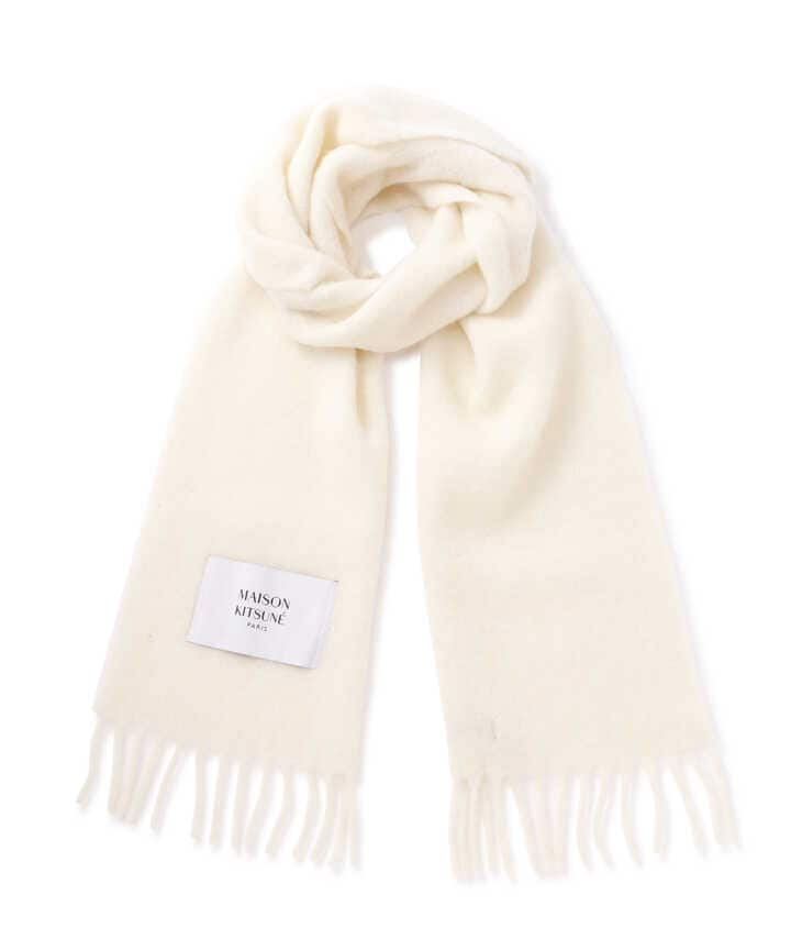 MAISON KITSUNE/メゾン キツネ/PLAIN FRINGED SCARF/プレーン