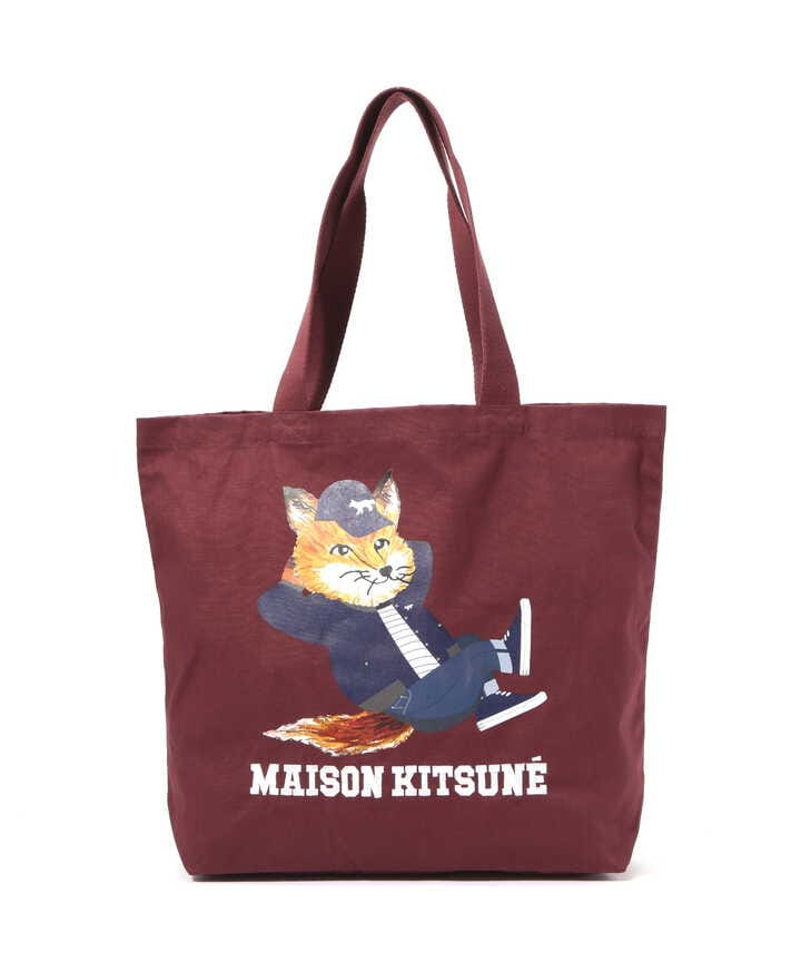 VERTICAL TOTE BAG DRESSED FOX ネイビー A4縦型 - バッグ